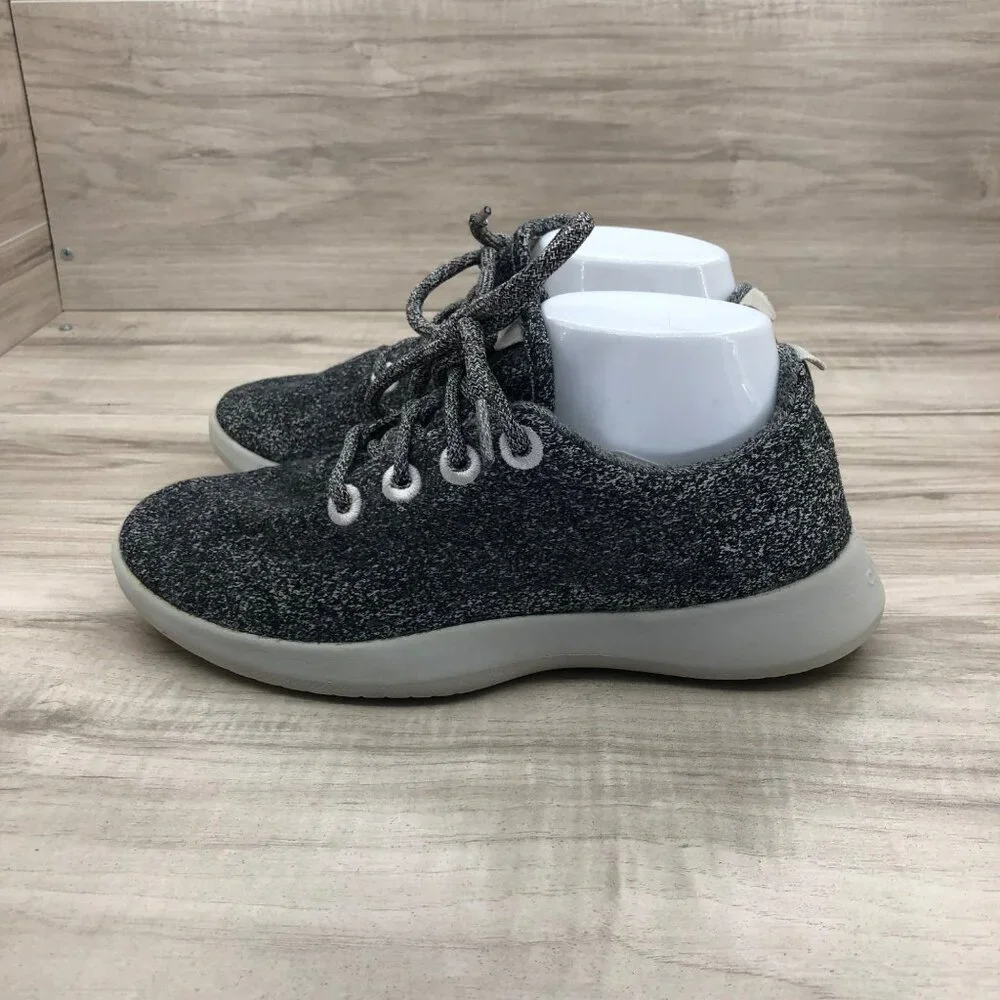 Allbirds Sneakers Womens 8 Gray Merino Wool Runners Lace Up Shoes
